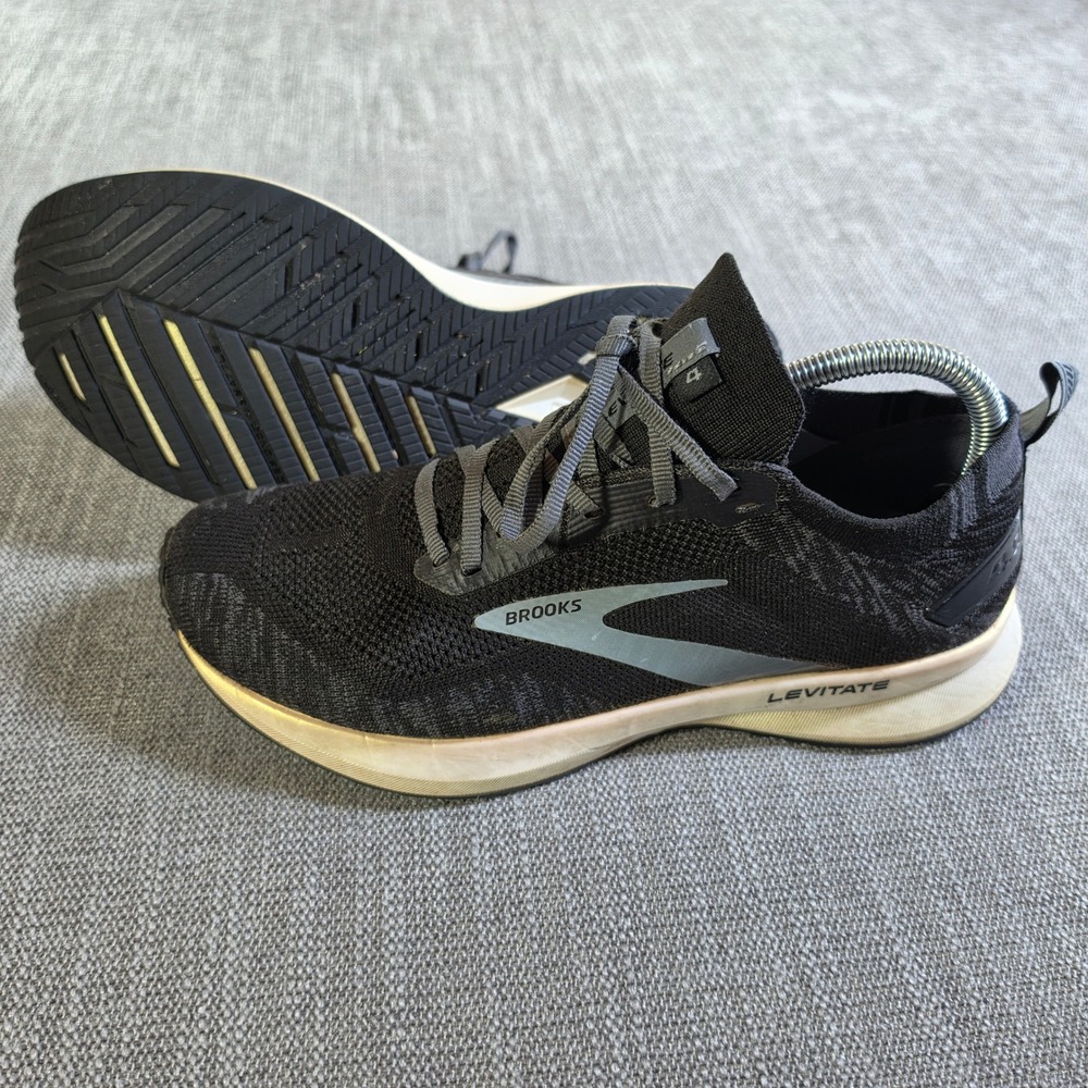 Brooks Levitate 4 Running Shoe Women 9.5 Black Grey DNA AMP Athletic 1203351B012